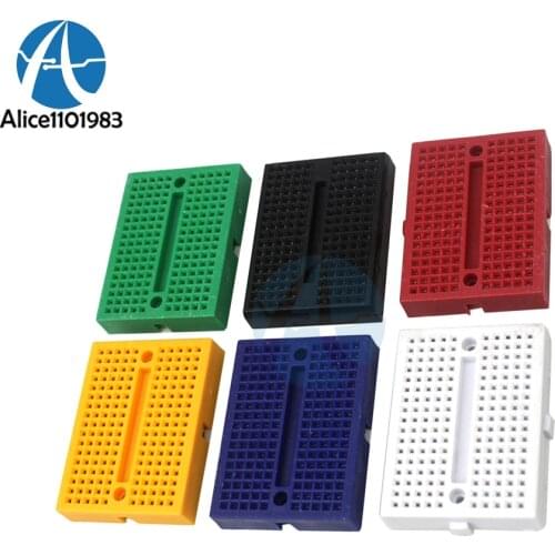 5PCS 6 Six Colors SYB-170 Mini Solderless Breadboard Bread Shield Board Prototype Experiment Test Protoboard 170 Tie Points
