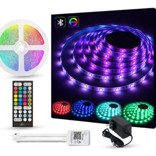 5050 RGB bluetooth music strip Alexa Google Home Tuya Wifi IP65 Flexible Waterproof LED Strip