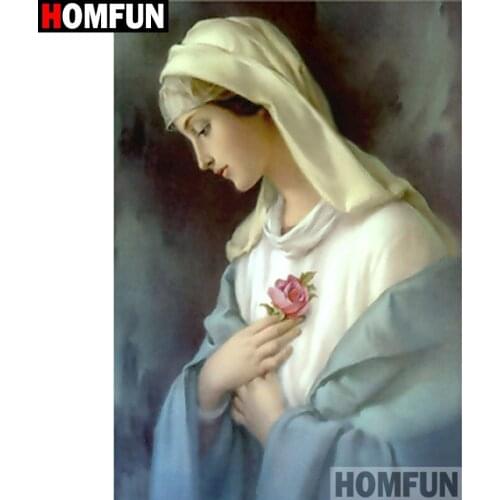 HOMFUN Full Square/Round Drill 5D DIY Diamond Painting "Religious figure" Embroidery Cross Stitch 3D Home Decor A10586