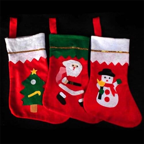 Free shipping Christmas stockings, large Christmas gift bags, Christmas tree, applique socks, Christmas stockings