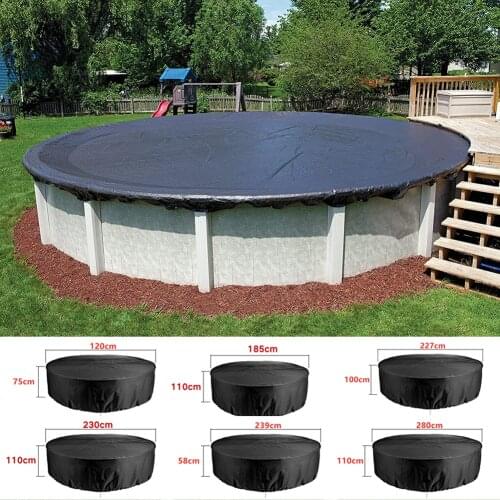 Round Outdoor Swimming Pool Cover Rainproof Dust Case Garden Outdoor Paddling Large Outdoor Outdoor Swimming Pool Cover