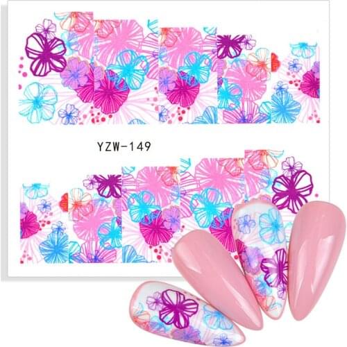 Painted Floral Nail Water Transfer Stickers Water Nail Stickers 3d Nail Art Stickers Decals New For Manicure 2021 Watermark