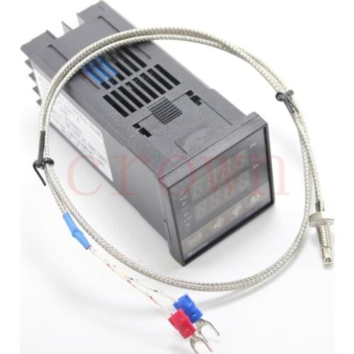 Dual Digital RKC PID Temperature Controller REX-C100 with K Thermocouple Sensor Probe