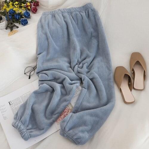 Heliar Casual Pants Loose Elastic Velvet Pants Winter Thermal Warm Trousers For Women Thick Cashmere Pants Solid Trousers Women