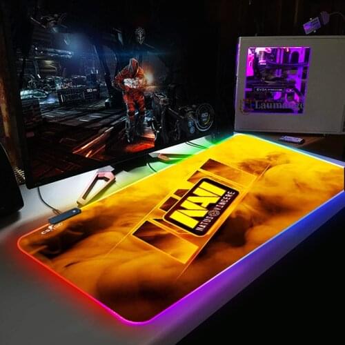 Natus Vincere Gaming Computer Mouse pad RGB Backlit Mause Pad big mousepad gamer XXL for mini pc Desk Keyboard LED Mouse carpet