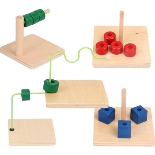 Montessori Sensory Toys For Children 3 Years Fine Motor Skill Early Teaching Aid Montessori Educational Wooden Toys H2564H