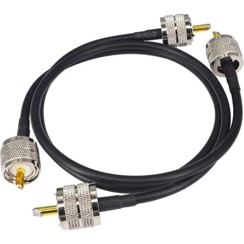 Pack of 2 CB Radio Antenna Cable 50Cm PL259 UHF Male to Male RG58 Coaxial Patch Lead for Amateur Ham Radio CB Marine