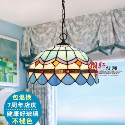 Crown promotional Tiffany lighting lamps bedroom lamps modern minimalist living room lamp Mediterranean style restaurant