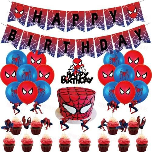Marvel Super Hero Spiderman Latex Balloons Kids Boy Super Hero Birthday Spiderman Party Decorations Happy Birthday Spider Toys
