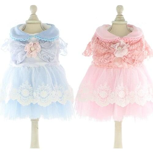 Small Pet Dog Princess Wedding Party Dress Winter Puppy Clothes Girl Coat Yorkie Maltese Pomeranian Poodle Doggie Dress Clothing