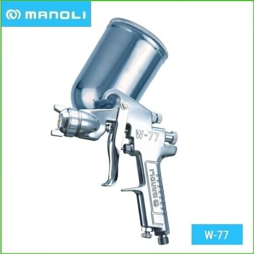 MANOLI W-77 Professional Spray Gun 1.2/1.5/2.0/2.5/3.0mm Automotive Furniture Metal Large-caliber Surface Primer Spray Gun W77