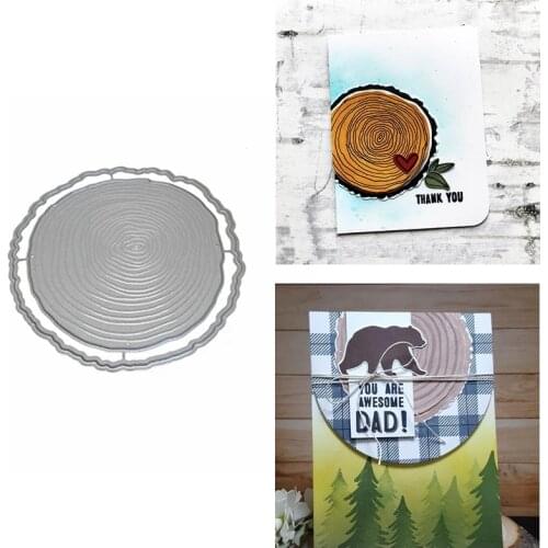 Timber Stump Annual Ring Metal Cutting Dies Stencil For DIY Scrapbooking Decor Craft Album Cards Making Template 2020