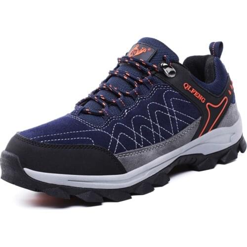 2020 Men Casual Shoes Genuine Leather Outdoor Sport Sneakers Trekking Footwear Climbing Hiking Camping Shoes for Men Work Shoes