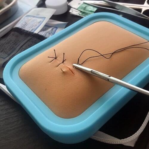 Surgical suture instrument kit medical student tool kit silicone skin suture practice model with needle