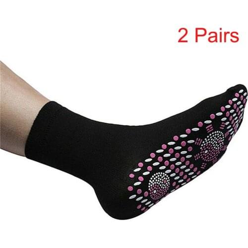 2pcs Magnetic Socks Unisex Self-heating Health Care Socks Tourmaline Magnetic Therapy Outdoor Sports Breathable Magnetic Socks