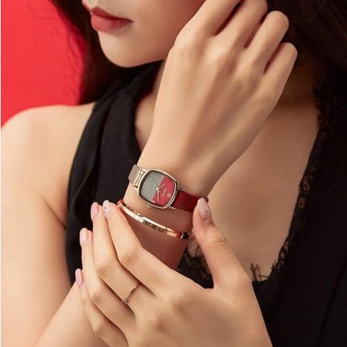 2020 New Fashion Two Sides Cutting Wind Small Squaretiktok Watch Girl Band Width Band Length Band Material Type Dial Diameter