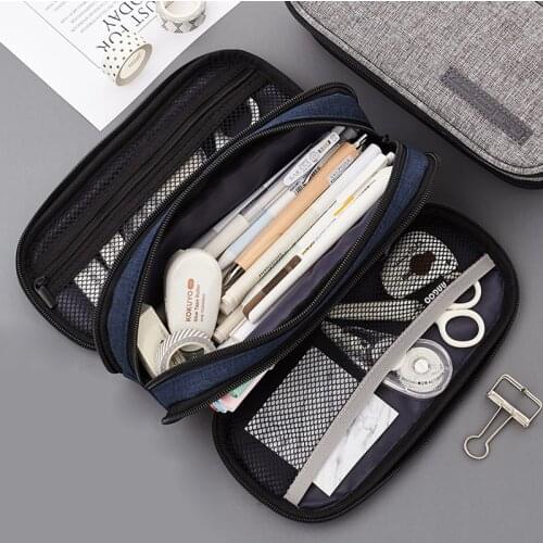 Cute Pencil Case Canvas Big Pencil Bag Portable Handbag Multifunction School Pencil Box Kids Pencilcase Kawaii Estuche Escolar