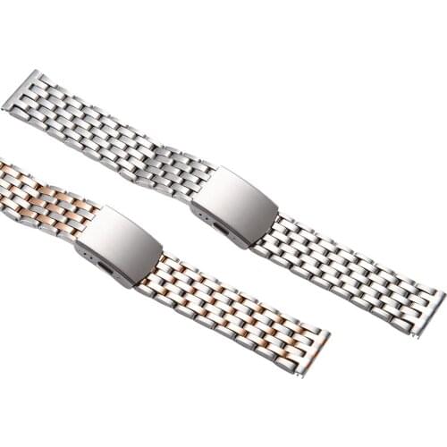 Stainless Steel Watch Band Steel Band Metal Bracelet 20mm 22mm Watch Replacement Strap Fashion Silver Steel Band Bracelet