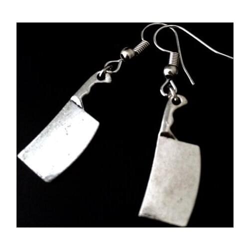 Knife shape earrings exaggerated funny knife shape earrings female horror jewelry, gothic jewelry