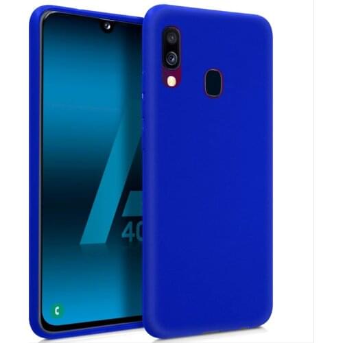Silicone case Samsung A405 Galaxy A40 (Blue, soft, shockproof, dirt resistant)
