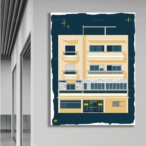 Bauhaus Tel Aviv Print Modern Printable Prints Interior Design Poster Architecture Wall Art For Home Office Decoration