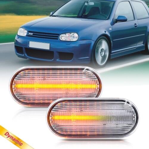 LED Side Marker Indicators Blinker Turn Signal Amber Light For VW Golf MK4 Jetta Polo Passat B5.5 For SEAT Leon For Skoda Citigo