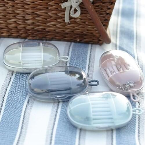 Transparen Multifunctional portable travel jewelry box with lid, earrings, rings, earrings storage box Simple Slight Jewelry Box