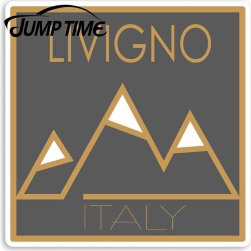 Jump Time Livigno Italy Vinyl Stickers - Ski Skiing Snow Sticker LuggageWaterproof Car Decal Trunk Car Accessories