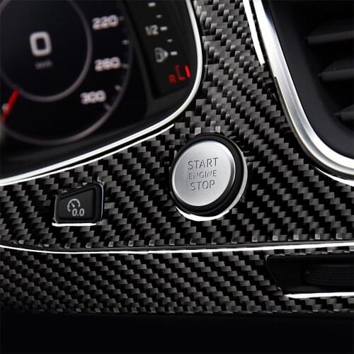 Carbon Fiber Interior Decoration Left/Middle/Right Console Dashboard Frame Cover Trim Stickers for AUDI Q7 SQ7 4M 2016-2019