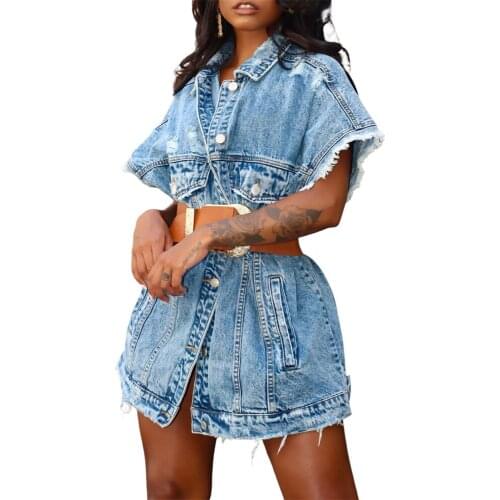 Fashion Women Sleeveless Denim Jackets Coats 2021 New Style Lady Button-down Solid Color Turn-down Collar Long Jackets Outwear