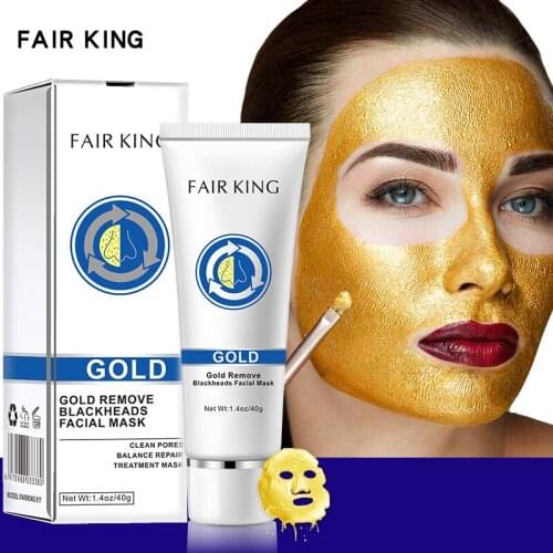 Gold Tearing Face Mask Remove Blackhead Acne Treatment Oil Control Deep Cleansing Pores Shrink Anti-Aging Facial Mask Skin Care