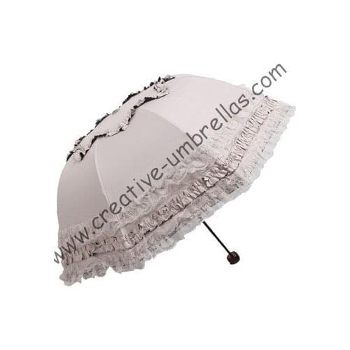 Princess umbrellas,100%sunscreen,UPF>50+,ladies'parasol,8k ribs,black silver coating,parasol,UV protecting,lacing,supermini