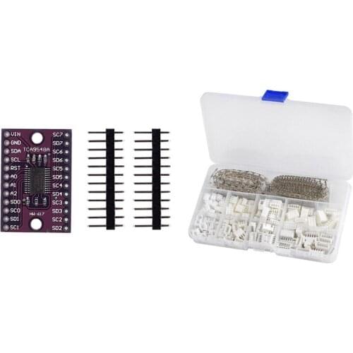 1 Set 2.54Mm 2/3/4/5 Pin Housing Dupont Wire Connector Kit & 1 Pcs 1-To-8 I2C 8-Way Multi-Channel Expansion Board