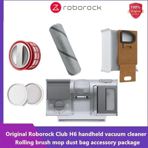 100% original Rolling brush mop module dust bag, suitable for Roborock Club H6 handheld vacuum cleaner accessories parts kit