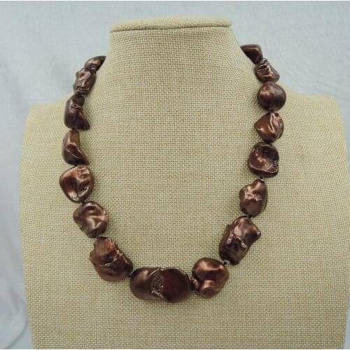 100% FRESHWATER Baroque PEARL NECKLACE-good quanlity