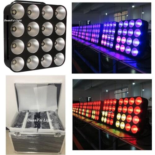 4pcs with flycase LED Matrix Blinder Light 16*30W RGB DMX Led beam blinder Stage Lighting Disco Dj Projector