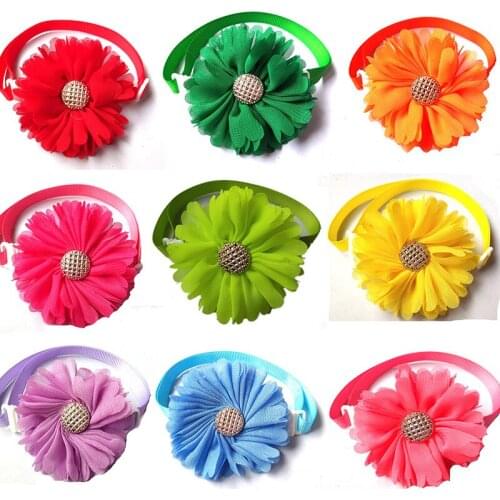 50/100pcs New Spring Pet Grooming Product Flowers Style Dog Hair Bows Ties Dog Accessories Bow Ties for Dogs Pet Supplies
