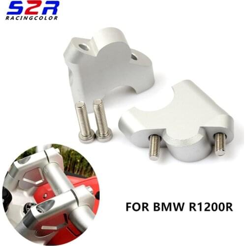 Motorcycle Drag Handle Bar Clamps Handlebar Risers CNC Aluminum for BMW R1200R R 1200 R 2014 2015 2016