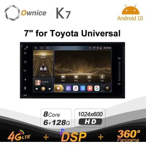 Ownice K7 Android 10.0 Car radio 2 Din Universal 2din for Toyota Hilux VIOS Old Camry Prado RAV4 Prado 2003 - 2008 with 6G 128G