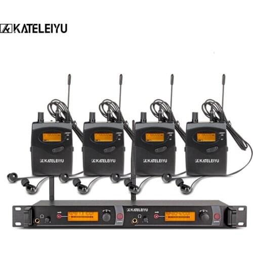 Wireless in ear Monitor profession System 4 ear monitoring systems wireless stage monitor system IEM bodypack monitor