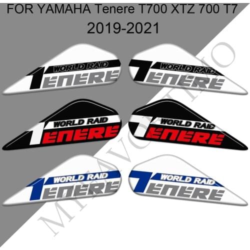Tenere T700 XTZ 700 T7 Tank Pad Side Stickers Decal FOR YAMAHA Protection Set Kit Handshield Wind Deflector 2019 2020 2021