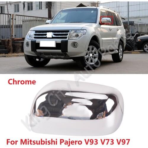 CAPQX For Mitsubishi Pajero V93 V73 V97 Chrome Side Rearview Mirror Decoration Cover Door Mirror Trim Lid Garnish Shell Hood