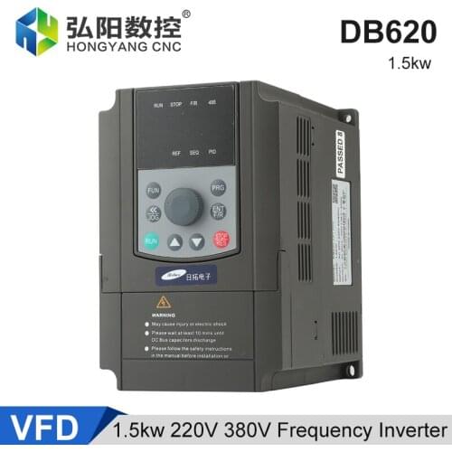 VFD Frequency Inverter 1.5KW Frequency Converter Drive 1P Input 3P Output 220V CNC Spindle Motor Speed Controller