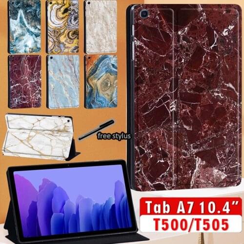 Tablet Case for Samsung Galaxy Tab A7 10.4 Inch 2020 T500 SM-T500 SM-T505 Drop Resistance Flip PU Leather Stand Cover