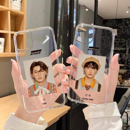 Ateez Kpop song mingi Phone Case Transparent for iPhone 6 7 8 11 12 s mini pro X XS XR MAX Plus SE cover funda