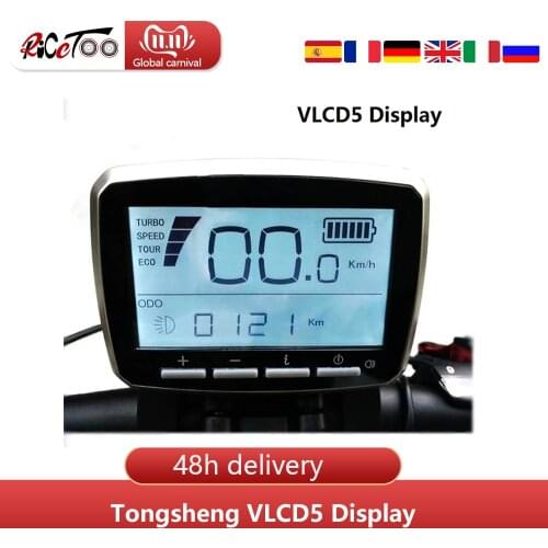 RICETOO Electric Bicycle Tongsheng VLCD5 Display With USB Plug E-bike Accessories for Replacement Mid Drive Motor Parts