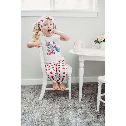 Happy Birthday Present T-shirt Girls Unicorn Number 1-6 Print T Shirt Kids Outfits Baby Funny White Tops Clothes