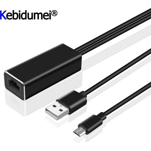 HD 480 Mbps Micro USB2.0 To RJ45 Ethernet Adapter 10/100 Mbps For Fire TV Stick For New Fire TV Home For Chromecast Ultra