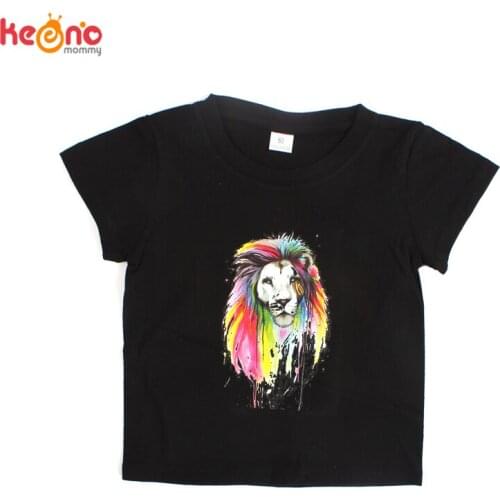 Boys Girls Cotton T-Shirt Lion King Cartoon Funny T shirt Children Short Sleeve Summer Tops Kids Owl Print Tee Clothes