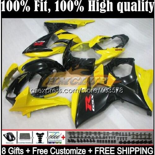 Injection For SUZUKI GSXR1000 K9 GSXR-1000 09 10 11 12 13 14CL.25 GSXR 1000 2011 2012 2013 2014 2015 2016 Fairings Yellow black